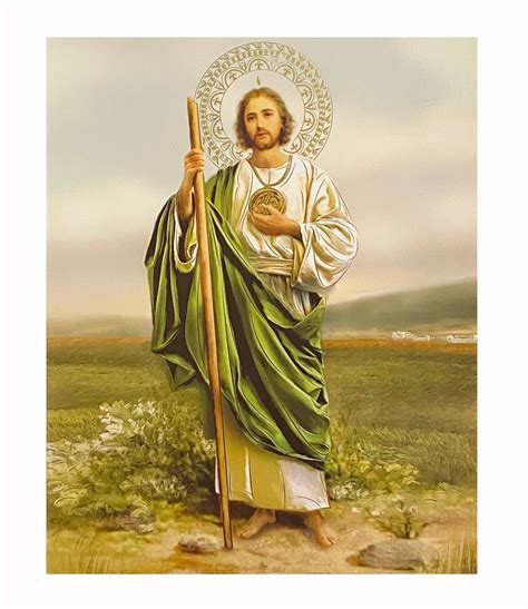 St Jude Thaddeus Unframed Picture Print Ready To Be Framed Catholic Christian Wall Art Home