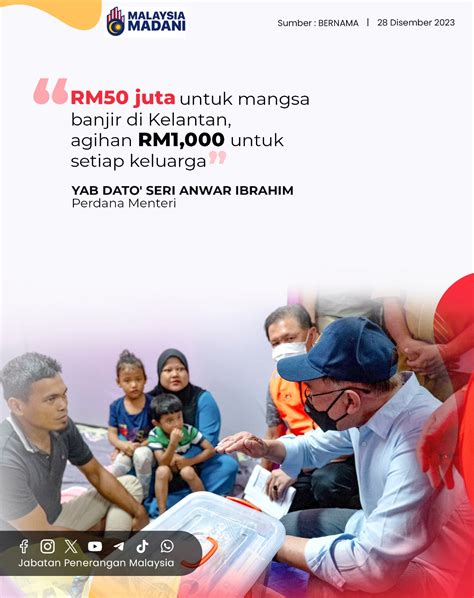 Rm50 Juta Untuk Mangsa Banjir Di Kelantan Agihan Rm1000 Untuk Setiap