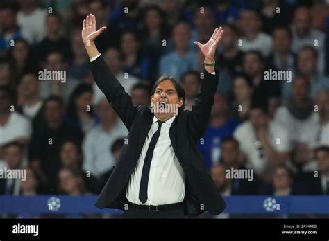 Inter Milan Head Coach Simone Pipo Inzaghi During The Uefa Champions