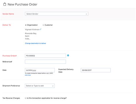 Zoho Inventory Managing Purchase Orders