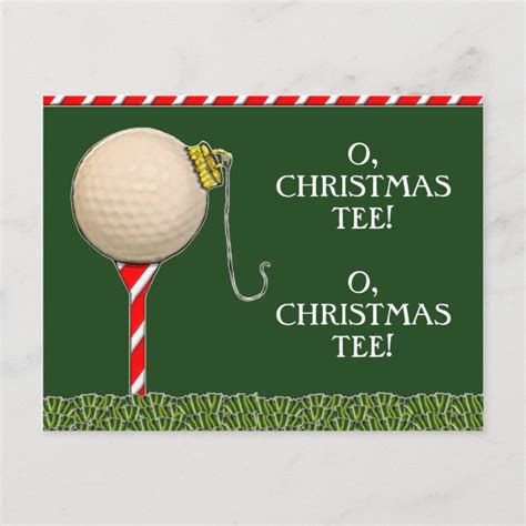 Funny Golf Christmas Holiday Postcard | Zazzle.com