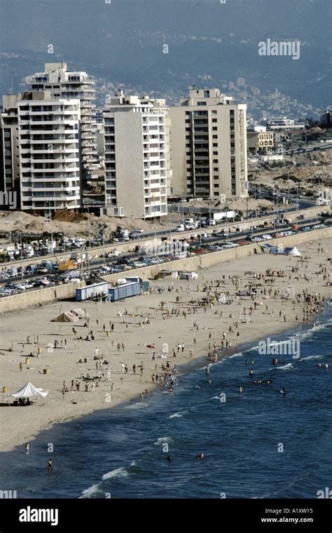 BEACH IN BEIRUT LEBANON Stock Photo - Alamy