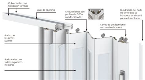 Puerta Plegable Alto 300cm PVC Niza