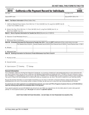 Fillable Online Ftb Ca Form California E File Payment