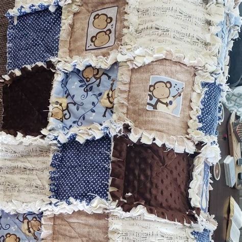 Precut Rag Quilt Kit Navy Blue And Gray Flannels Restocked Etsy In