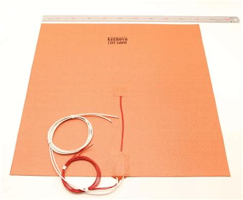 500x500mm 1600w W Ntc 100k Thermistor Keenovo Silicone Heater Huge Mega