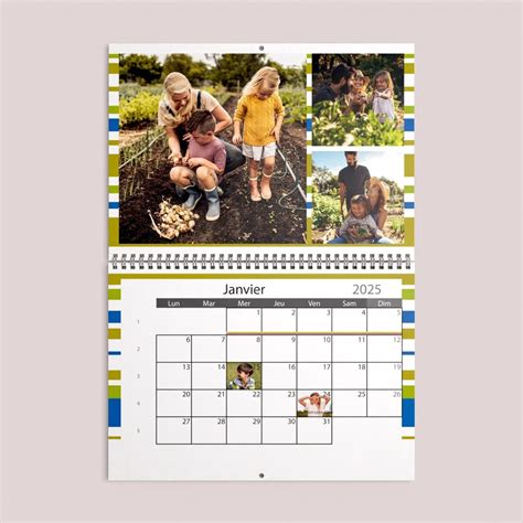 Calendrier Photo Mural Double Page Chic Lines En