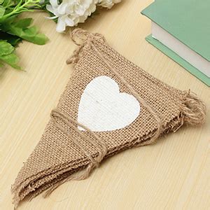 Jetclutch 3 Meters Hessian Bunting Burlap Flags Vintage Hessian