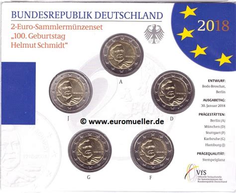 Euromueller De X Euro Sonderm Nzen Deutschland H Schmidt Bu