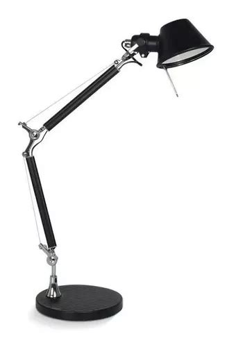 Lámpara De Escritorio Velador Moderna Led 9w Tolomeo Negra Envío gratis