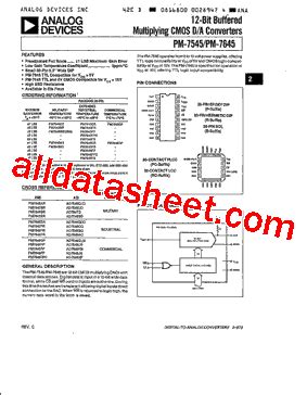 Pm Datasheet Pdf Analog Devices