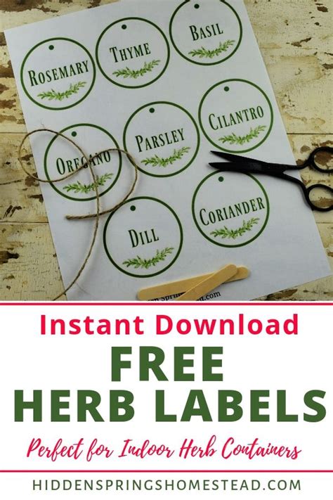 Free Printable Herb Garden Labels | Fasci Garden