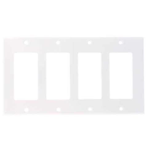 Leviton 80412 W 4 Gang Decora Wallplate Hardwares Online Store