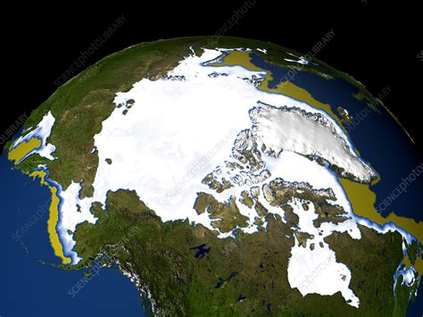 Arctic Ice Maximum Extent Stock Image E