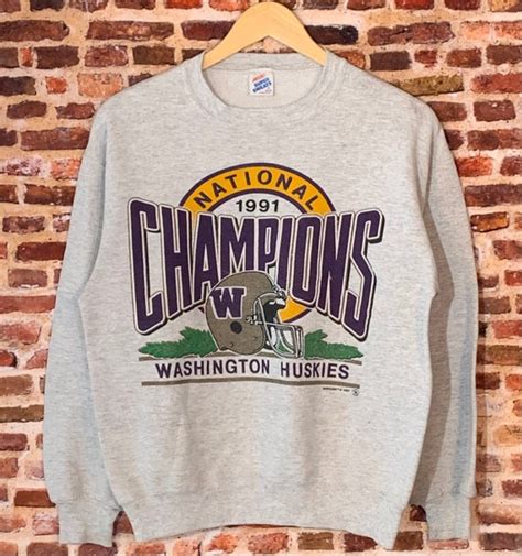 Vintage 1991 Washington Huskies Football National Champions | Etsy