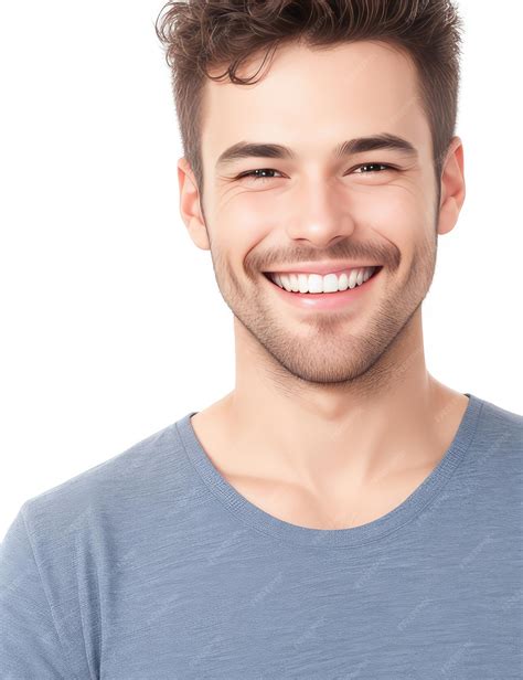 Premium Ai Image Portrait Of Handsome Smiling Man Wearing A Tshirt