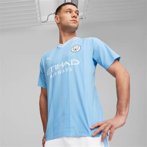 Camisa Manchester City 23 24 Home Jogador Azul PUMA Ref 770437 01