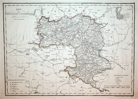 Steiermark Landkarte Map Ca Barnebys