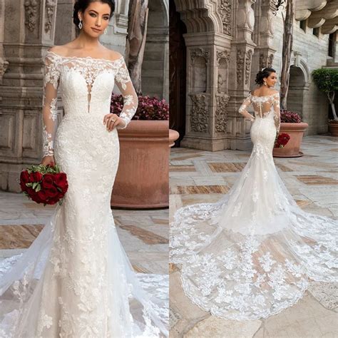 Kitty Chen 2021 Lace Applique Applique Mermaid Wedding Dress With Off Shoulder Design Long