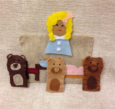 Felt Finger Puppet Goldilocks And The By CourtneyFeltCreation Felt