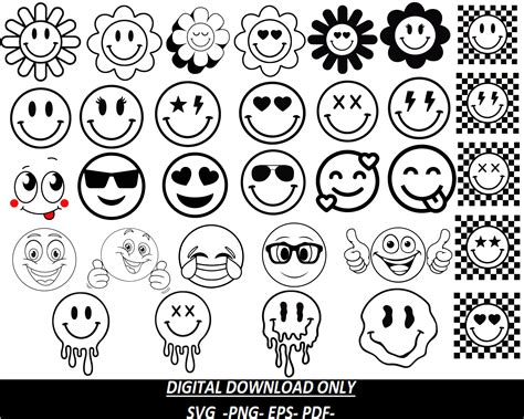 Smiley Face Bundle, smiley face , smile , trippy , bundle, files for ...