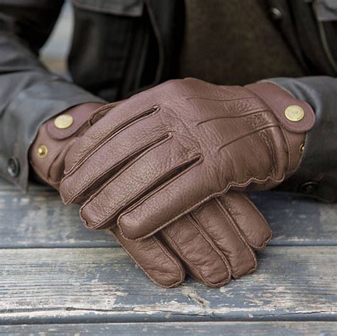 Reeves Mens Cashmere Lined Deerskin Gloves By Southcombe Gloves