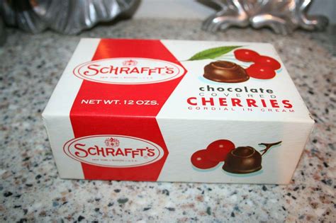 Vintage Empty Box Schraffts Chocolate Covered Cherries Cordial In