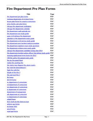 Fillable Online Mofoblitz Fire Department Pre Plan Forms Fire