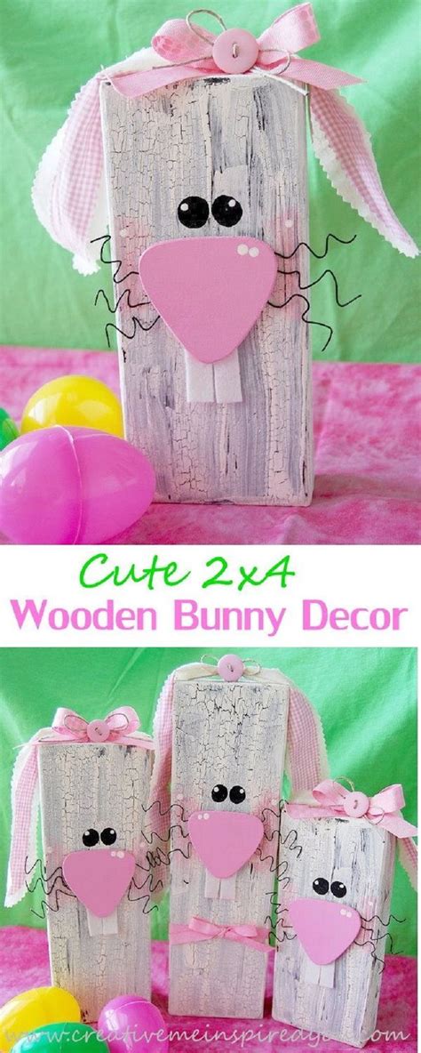 2x4 Wooden Bunnies Such Cute Decorations For Easter And Spring