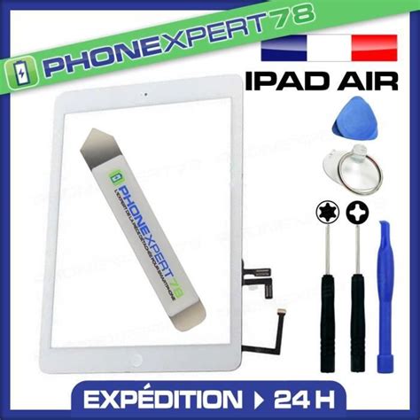 Écran vitre tactile complète iPad Air blanc outils iLame Pro