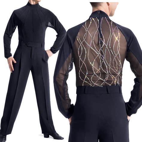 Traje De Baile Latino Para Hombre Camisa De Competici N De Baile De