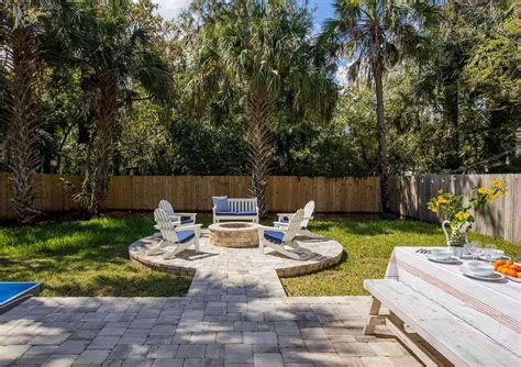 Backyard Patio With Firepit