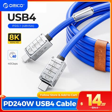 ORICO USB 4 Cabo Para Thunderbolt 3 PD 3 1 V Deo De Transfer Ncia De