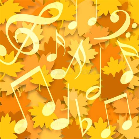 Autumn Music Vector Background Retro Style Frame Stock Illustration - Illustration of leaves ...