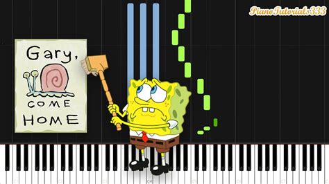 Gary Come Home From Spongebob Squarepants Piano Tutorial Youtube