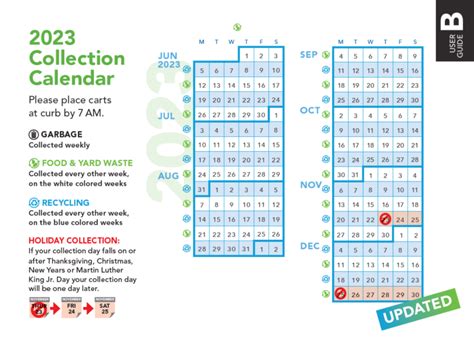 Calendar Correction No Changes To Recycling Or Yard Waste Collections