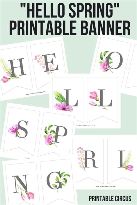 Free Printable: Hello Spring Banner - Printable Circus