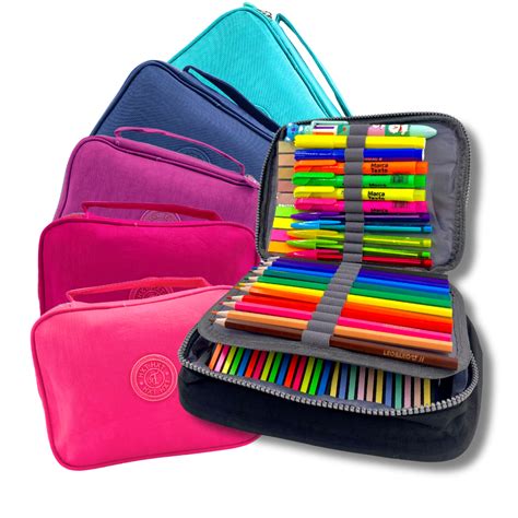 Estojo Organizador Escolar Jumbo Alça Nylon Tactel Grande