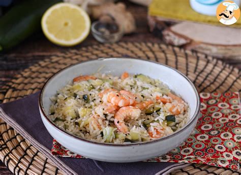 Rijstsalade Met Garnalen Courgette En Gember Recept Petitchef