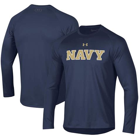 Mens Under Armour Navy Navy Midshipmen Wordmark School Logo Tech 20