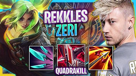 REKKLES GETS QUADRAKILL WITH ZERI FNC Rekkles Plays Zeri ADC Vs