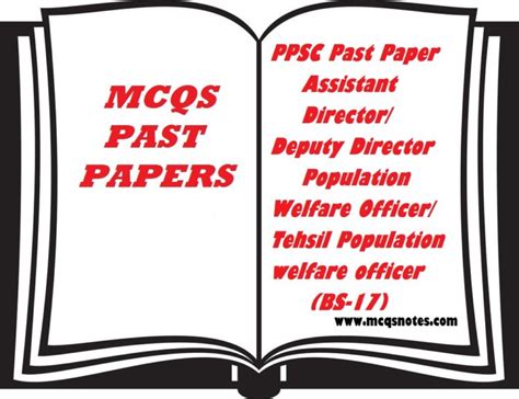 PPSC Past Paper Assistant Director BS 17 MCQS Study Notes