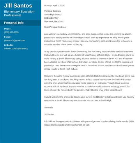 How To Write A Teacher Cover Letter With Template