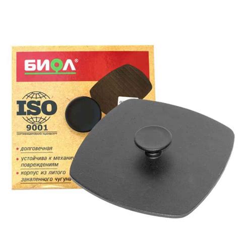 Крышка-пресс Биол чугунная (21х21 см) черный — купить в интернет ...