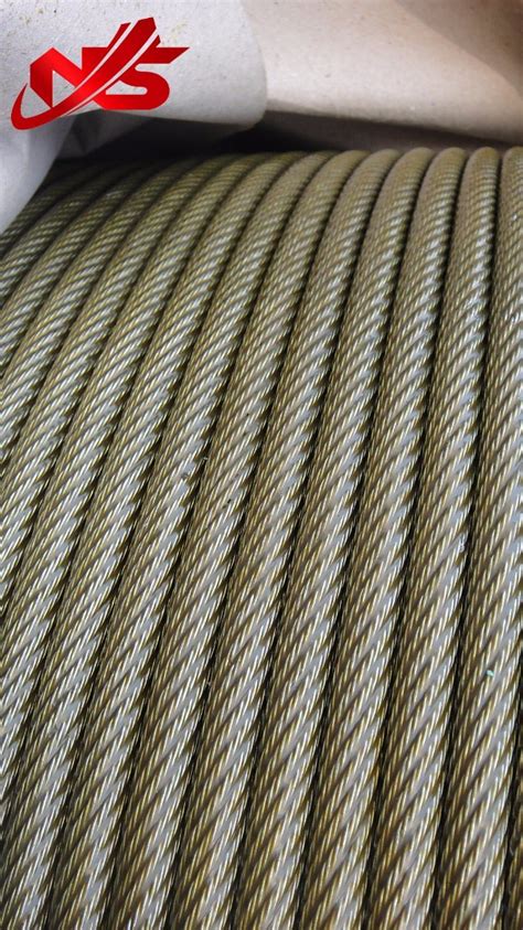 Non Rotating 19 7 18 7 Iws Ungalvanized Wire Rope Steel Cable Galvanized Wire Yellow Grease