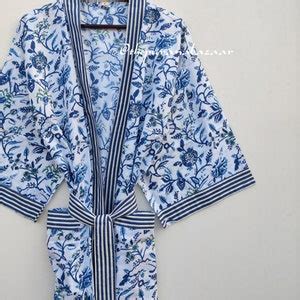 100 Cotton Kimono Robes Pure Cotton Kimono Block Print Cotton Kimono