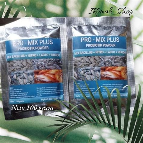 Jual Probiotik Pro Mix Plus 100 Gram Probiotik Kolam Bioflok Shopee