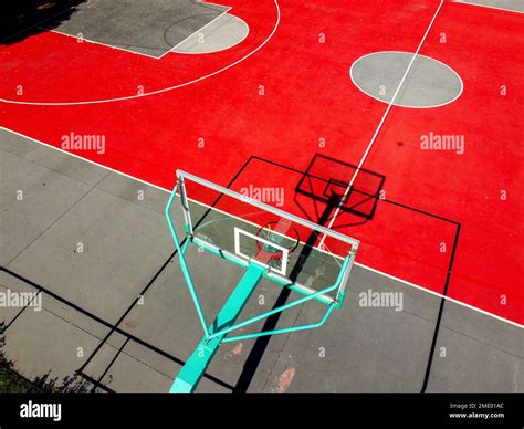 Aerial View Of A Basketball Court Stock Photo Alamy