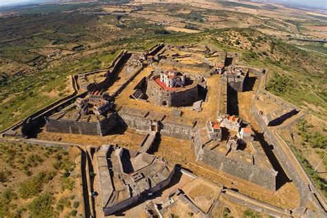 Nossa Senhora Da Graça Fort And Elvas Aerial View Portugal Star