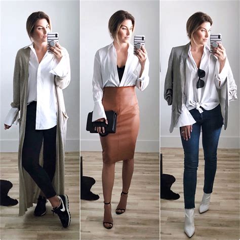 White Button Down Shirt Styled 3 Ways Fashion White Button Down